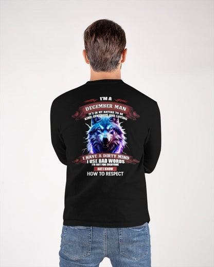 DECEMBER - KNOW HOW TO RESPECT - BIRTHDAY T-SHIRT FOR MEN - NGHL12 (SKU12-312-12)