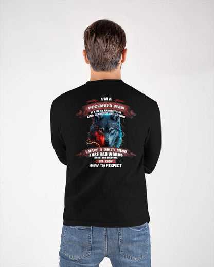 DECEMBER - KNOW HOW TO RESPECT - BIRTHDAY T-SHIRT FOR MEN - NGHL12 (SKU12-162-12)