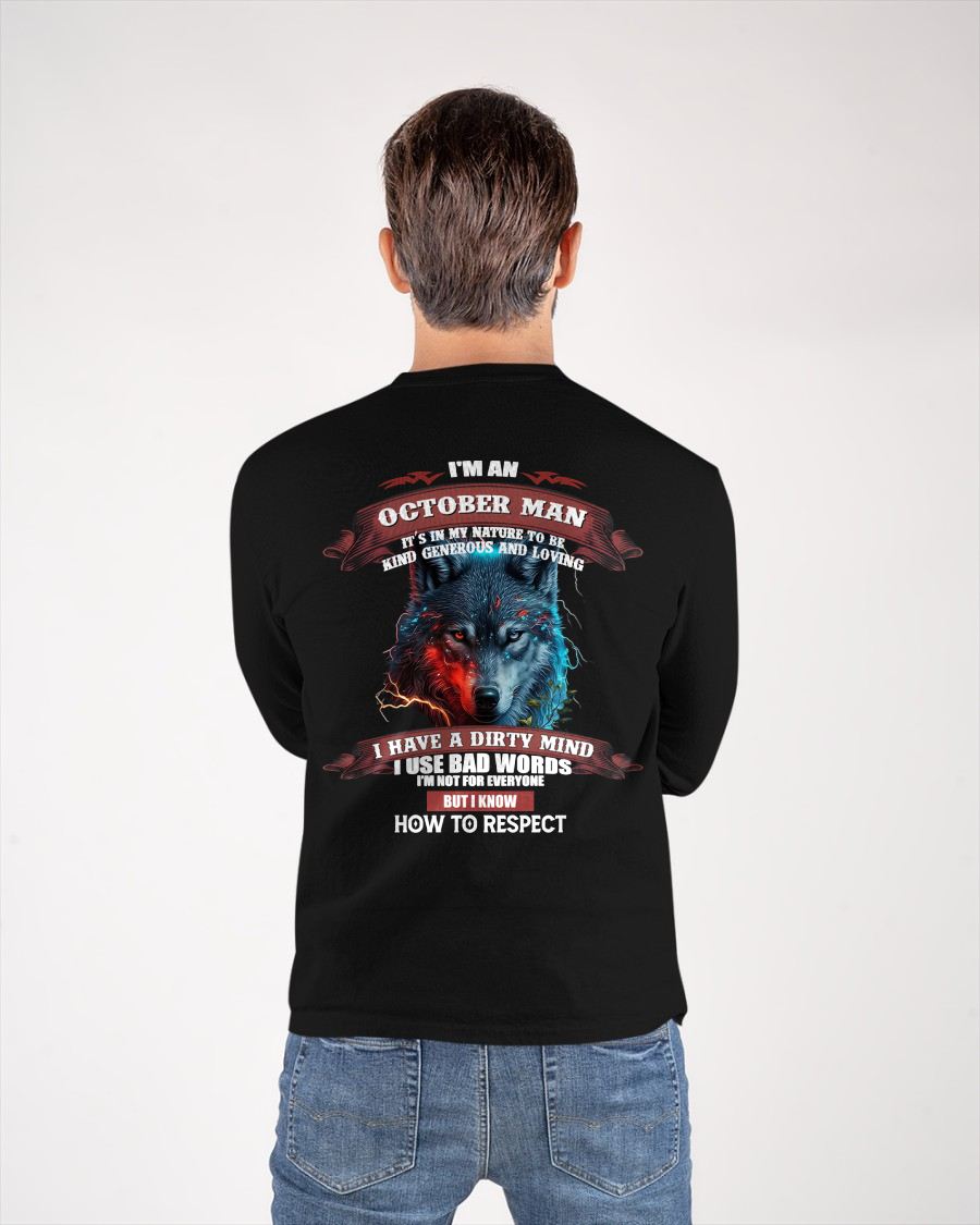 OCTOBER - KNOW HOW TO RESPECT - BIRTHDAY T-SHIRT FOR MEN - NGHL10 (SKU12-162-10)