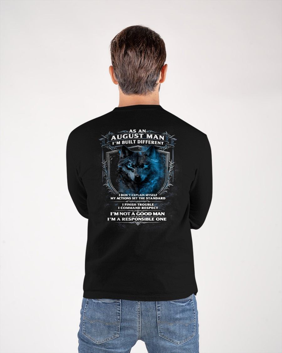 AUGUST - BUILT DIFFERENT - BIRTHDAY T-SHIRT FOR MEN - NGHL08 (SKU12-301-08)