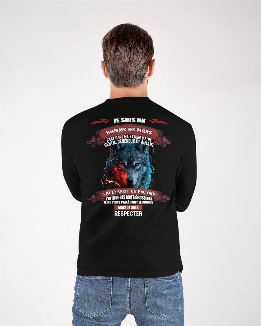MARS - JE SAIS RESPECTER – T-SHIRT D’ANNIVERSAIRE POUR HOMME - frNGHL03 (SKU12-266-03)