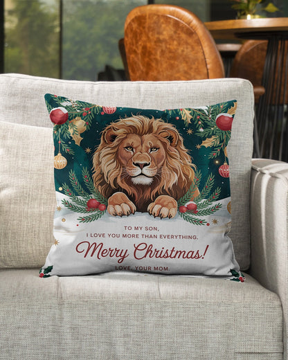TO MY SON - CHRISTMAS PILLOW – PERFECT GIFT FROM MOM