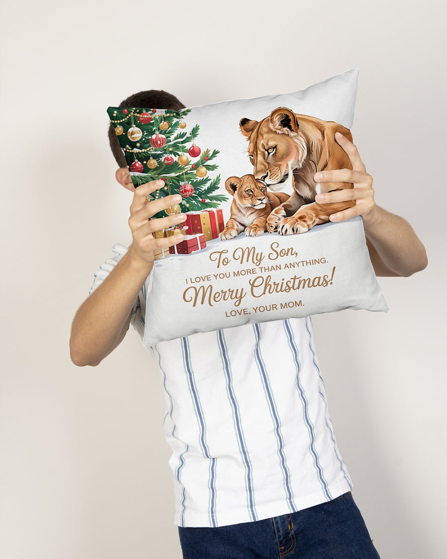 TO MY SON - CHRISTMAS PILLOW – PERFECT GIFT FROM MOM