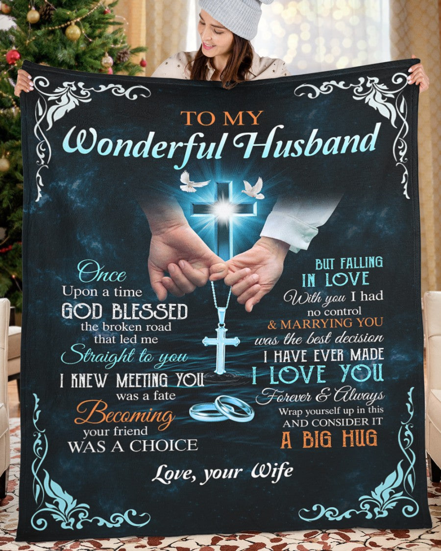 TO MY HUSBAND - GIFT FOR HUSBAND - Sherpa Fleece Quilt Blanket