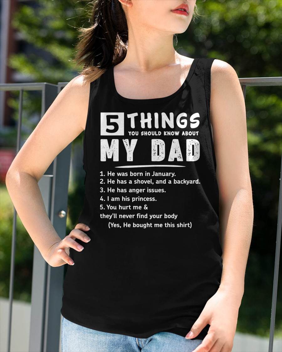 5 THINGS ABOUT MY DAD - PERFECT GIFT FOR YOUR DAUGHTER - GIFT FROM DAD - NGHL01 (SKU12-240-01)