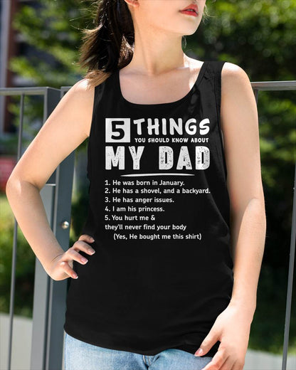 5 THINGS ABOUT MY DAD - PERFECT GIFT FOR YOUR DAUGHTER - GIFT FROM DAD - NGHL01 (SKU12-240-01)