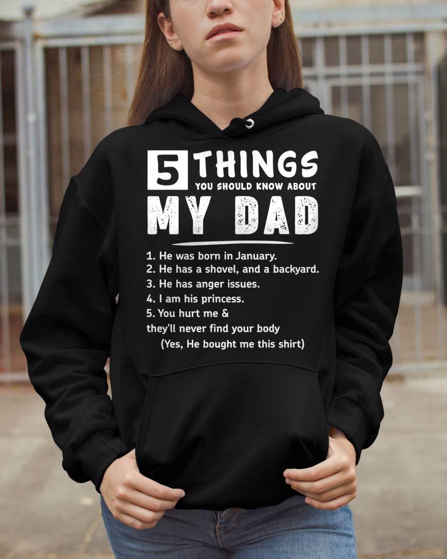 5 THINGS ABOUT MY DAD - PERFECT GIFT FOR YOUR DAUGHTER - GIFT FROM DAD - NGHL01 (SKU12-240-01)