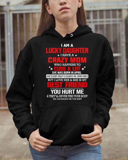 APRIL - I'M A LUCKY DAUGHTER - PERFECT GIFT FOR YOUR DAUGHTER - GIFT FROM MOM - NGHL04 (SKU12-241-04)