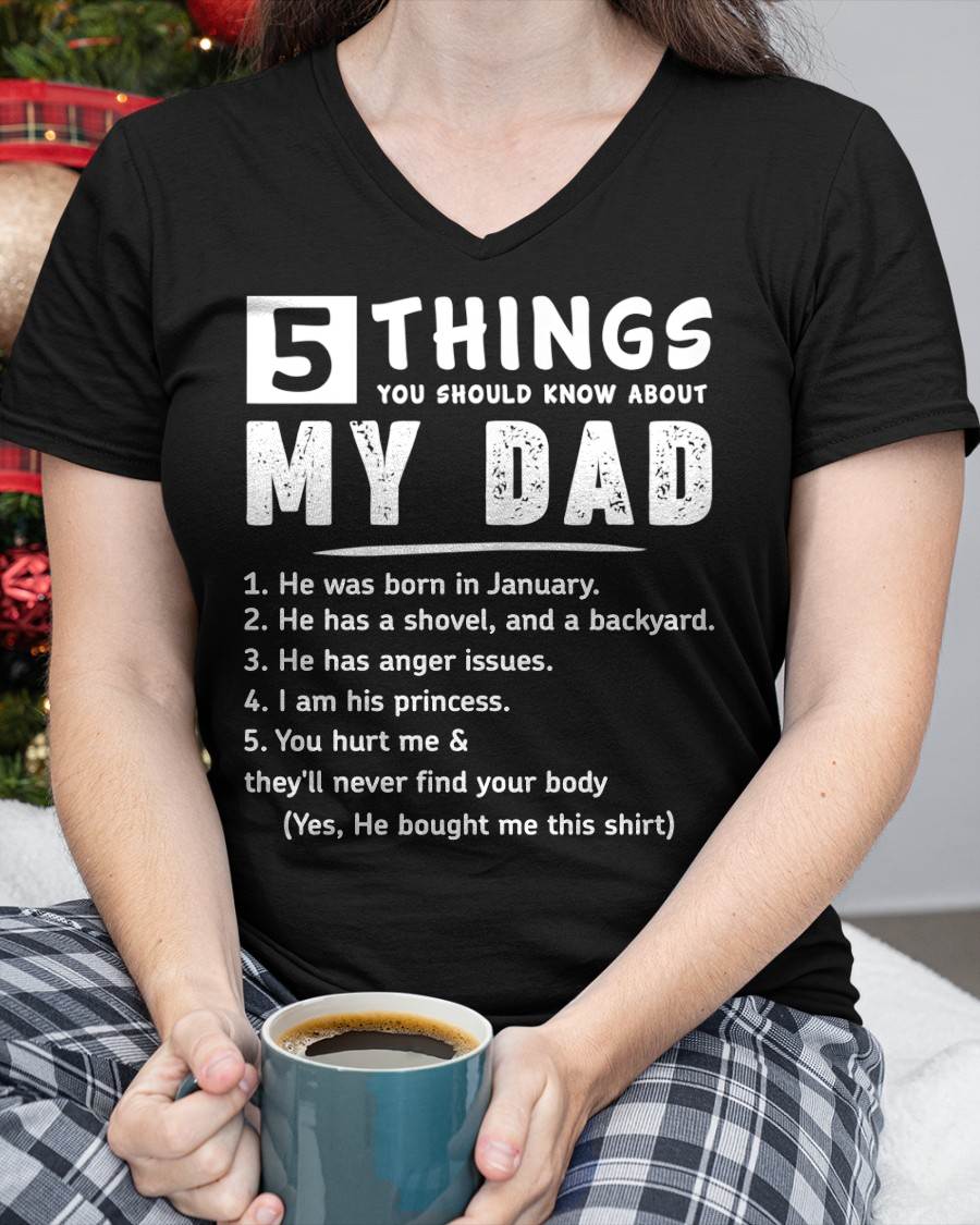 5 THINGS ABOUT MY DAD - PERFECT GIFT FOR YOUR DAUGHTER - GIFT FROM DAD - NGHL01 (SKU12-240-01)