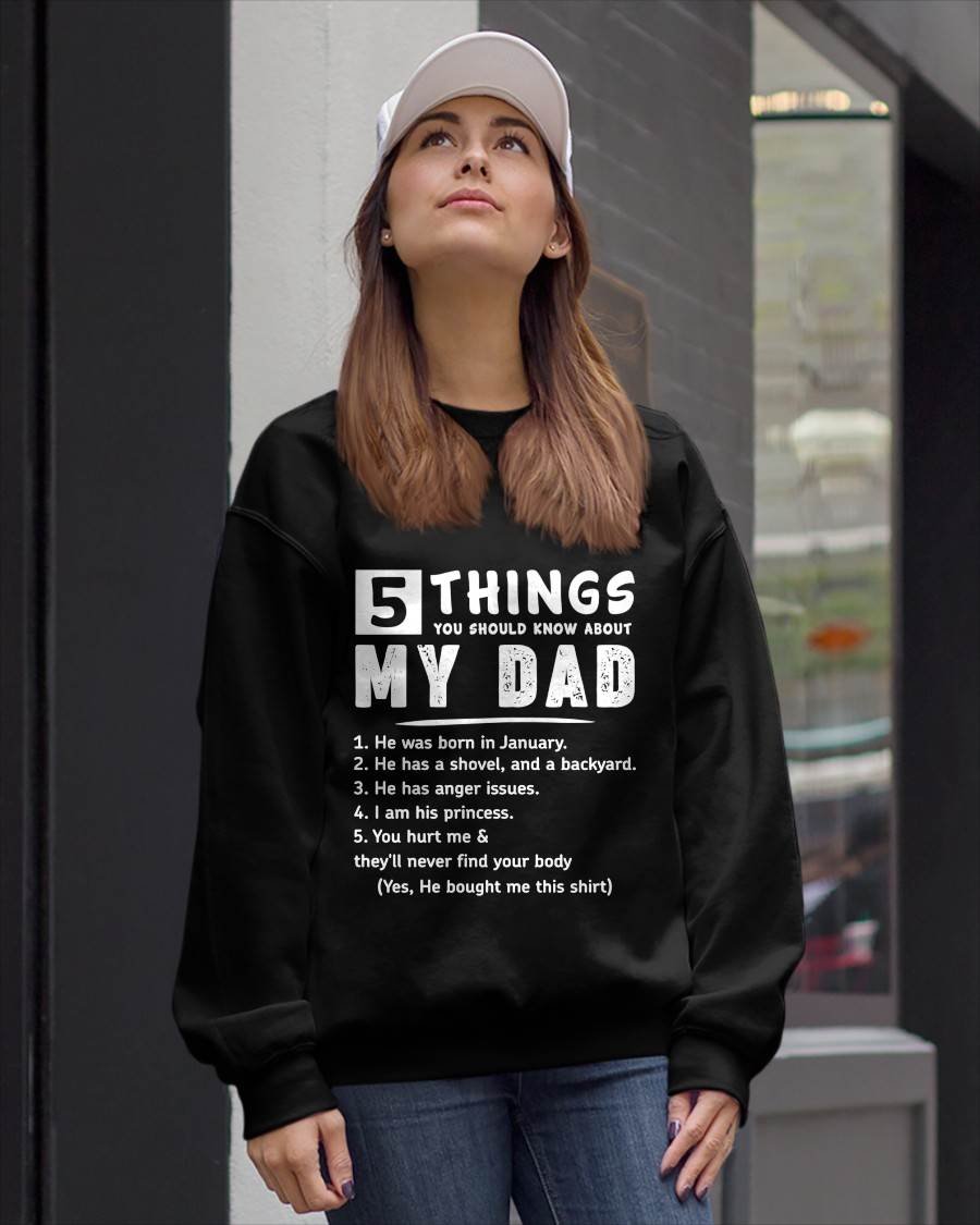5 THINGS ABOUT MY DAD - PERFECT GIFT FOR YOUR DAUGHTER - GIFT FROM DAD - NGHL01 (SKU12-240-01)