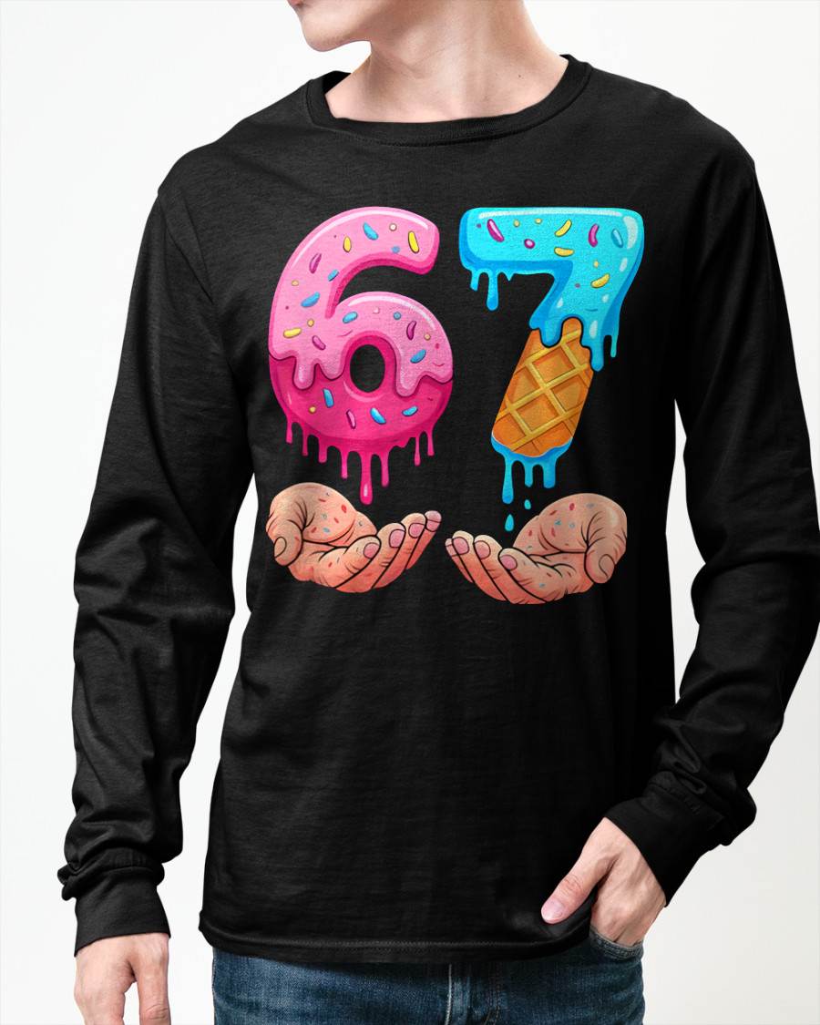 ICE CREAM 6 7 - UNISEX MEME T-SHIRT - NGHL00