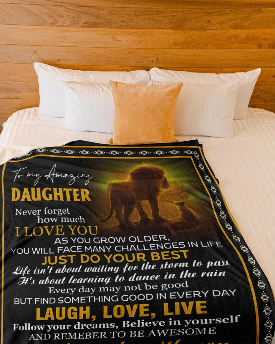 BLANKET FOR DAUGHTER – COMFORT & WARMTH GIFT FROM DAD Sherpa Fleece Quilt Blanket NGHL00 (SKUB12-68)