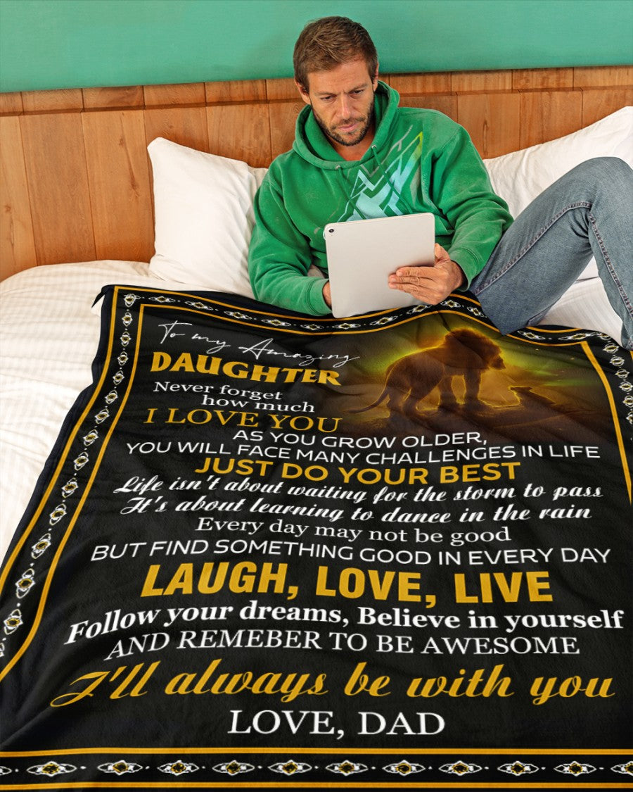 BLANKET FOR DAUGHTER – COMFORT & WARMTH GIFT FROM DAD Sherpa Fleece Quilt Blanket NGHL00 (SKUB12-68)