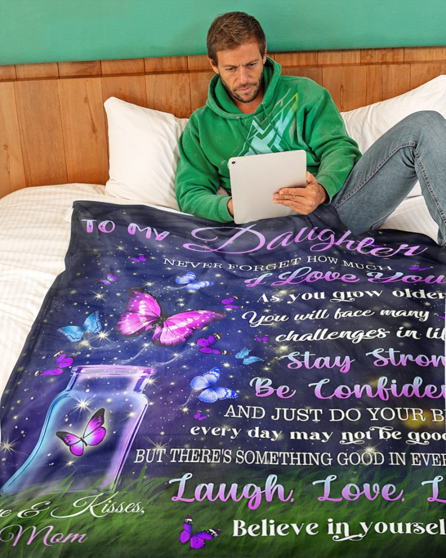 BLANKET FOR DAUGHTER – COMFORT & WARMTH GIFT FROM MOM Sherpa Fleece Quilt Blanket NGHL00 (SKUB12-123)