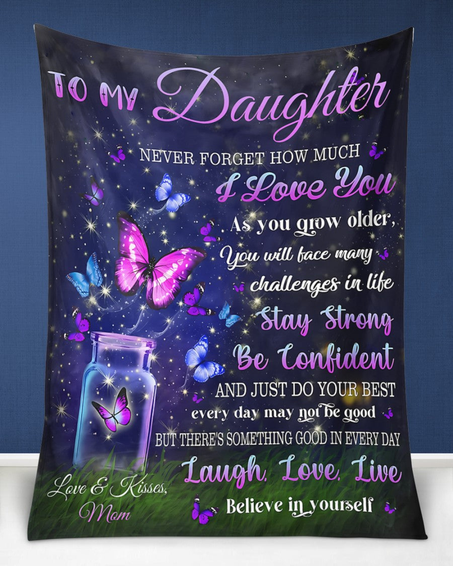 BLANKET FOR DAUGHTER – COMFORT & WARMTH GIFT FROM MOM Sherpa Fleece Quilt Blanket NGHL00 (SKUB12-123)