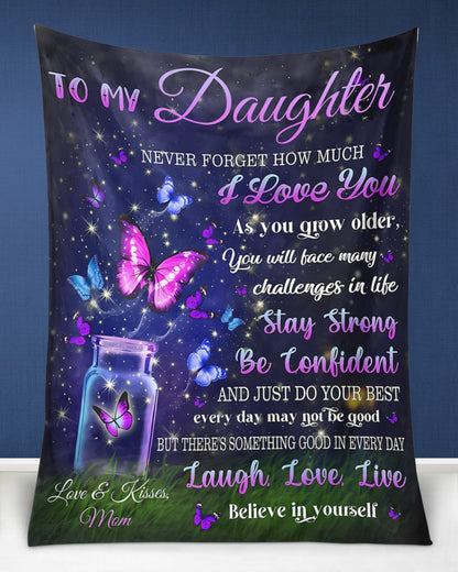 BLANKET FOR DAUGHTER – COMFORT & WARMTH GIFT FROM MOM Sherpa Fleece Quilt Blanket NGHL00 (SKUB12-123)