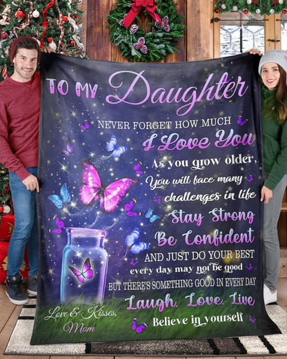 BLANKET FOR DAUGHTER – COMFORT & WARMTH GIFT FROM MOM Sherpa Fleece Quilt Blanket NGHL00 (SKUB12-123)