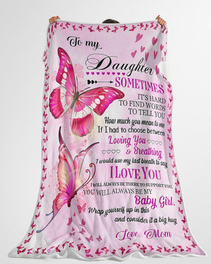 BLANKET FOR DAUGHTER – COMFORT & WARMTH GIFT FROM MOM Sherpa Fleece Quilt Blanket NGHL00