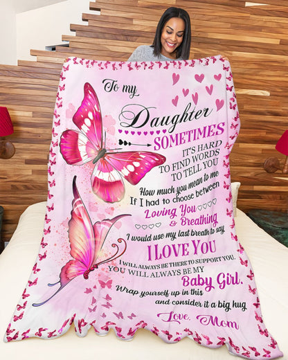 BLANKET FOR DAUGHTER – COMFORT & WARMTH GIFT FROM MOM Sherpa Fleece Quilt Blanket NGHL00