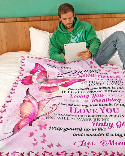 BLANKET FOR DAUGHTER – COMFORT & WARMTH GIFT FROM MOM Sherpa Fleece Quilt Blanket NGHL00