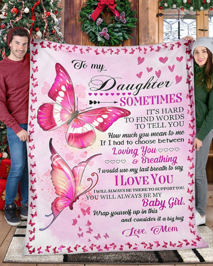 BLANKET FOR DAUGHTER – COMFORT & WARMTH GIFT FROM MOM Sherpa Fleece Quilt Blanket NGHL00