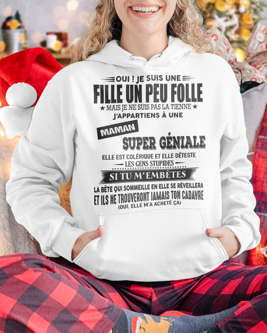 T-SHIRT JE SUIS UNE FILLE CHANCEUSE – CADEAU TOUCHANT DE MAMAN INCROYABLE - frNGHL00