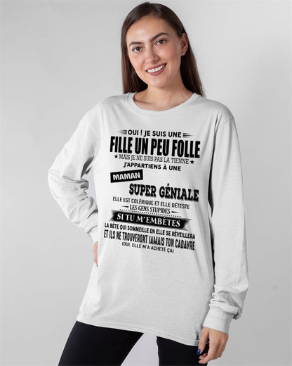 T-SHIRT JE SUIS UNE FILLE CHANCEUSE – CADEAU TOUCHANT DE MAMAN INCROYABLE - frNGHL00