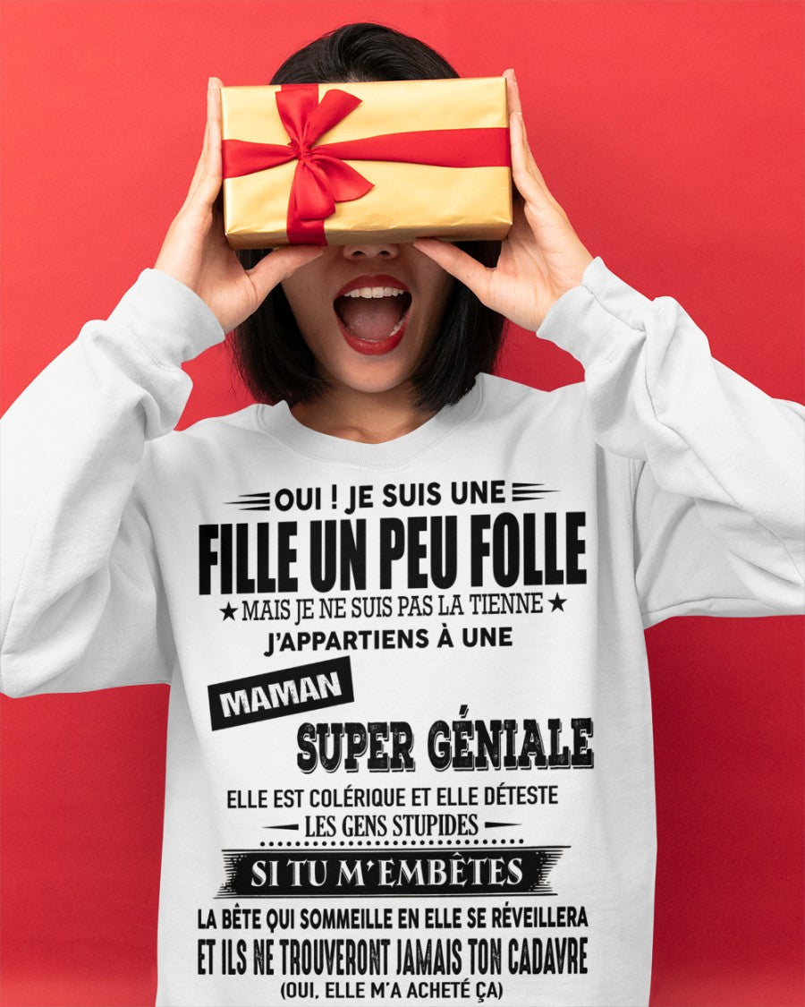 T-SHIRT JE SUIS UNE FILLE CHANCEUSE – CADEAU TOUCHANT DE MAMAN INCROYABLE - frNGHL00