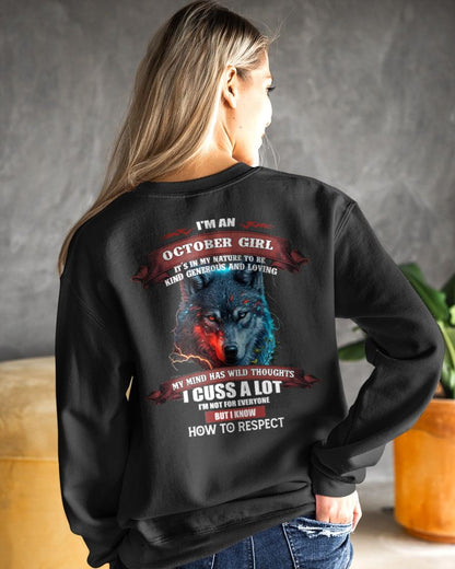 OCTOBER - KIND, GENEROUS AND LOVING GIRL - BIRRTHDAY T-SHIRT FOR WOMAN - NGHL10 (SKU12-300-10)