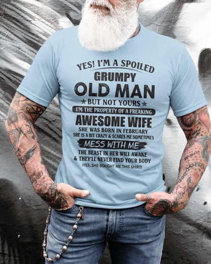 Awesome wife February - Perfect gift for husband From Wife - NGHL02 (SKU96-68-02)