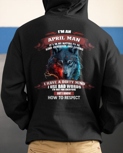 APRIL - KNOW HOW TO RESPECT - BIRTHDAY T-SHIRT FOR MEN - NGHL04 (SKU12-162-04)