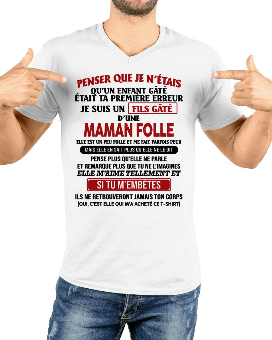 JE SUIS UN FILS GÂTÉ – CADEAU DE MAMAN - frNGHL00 (SKU12-186)