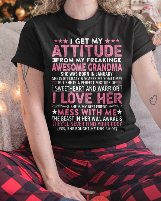 I GET MY ATTITUDE FROM MY GRANDMA JANUARY EDITION – FROM GRANDMA TO GRANDDAUGHTER NGHL01 (SKU07-163-01)