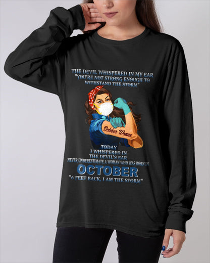 Never Underestimate A Woman Born In October – October Woman “I Am The Storm” - FMA / NGHL10 (SKU12-322-10)