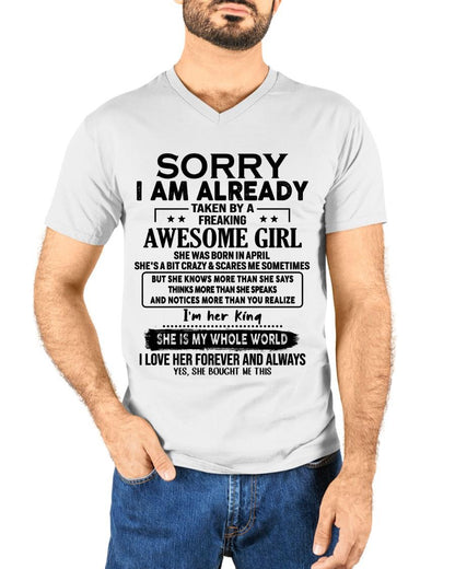 April - Awesome Girl born in April - Special gift for your boyfriend - From Wife NGHL04 (SKU.AT16)