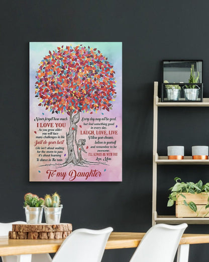 To My Daughter From Mom Canvas