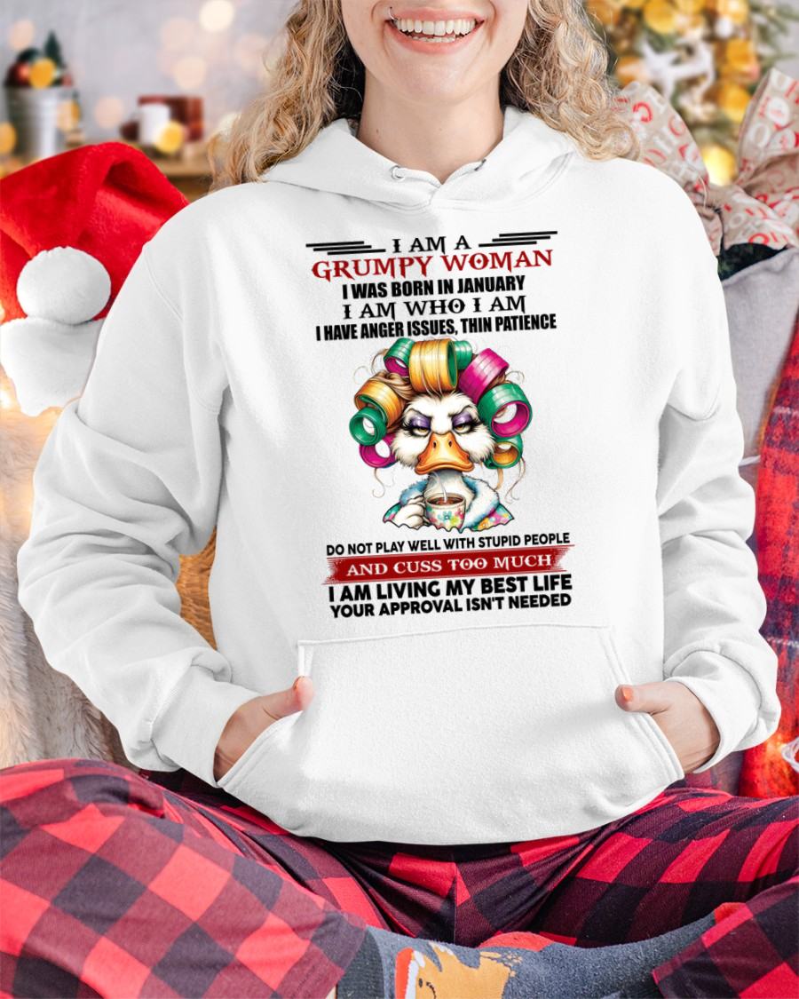 JANUARY - GRUMPY WOMAN - BIRTHDAY SHIRT FOR WOMEN - NGHL01 (SKU26T-01-22-01)