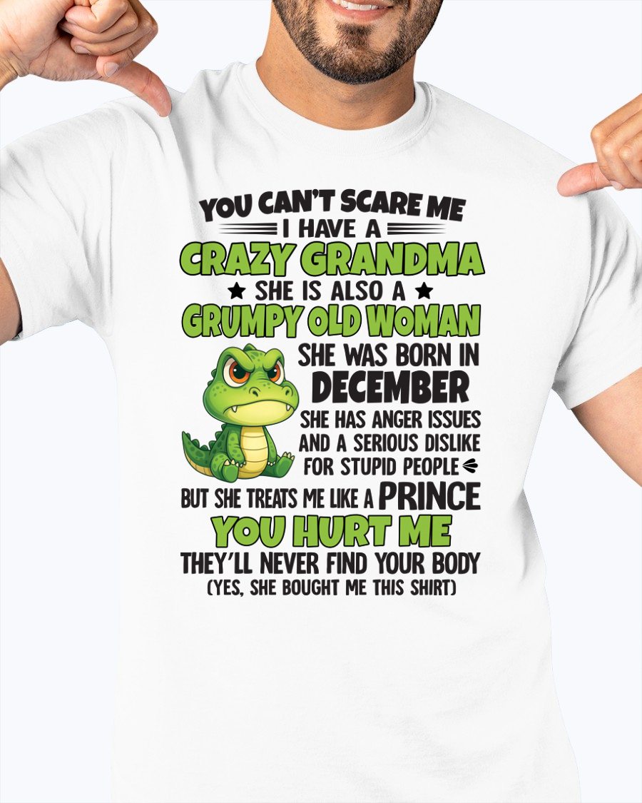 DECEMBER - YOU CAN'T SCARE ME - FOR GRANDSON - GIFT FROM GRANDMA - NGHL12 (SKU09-85-12)