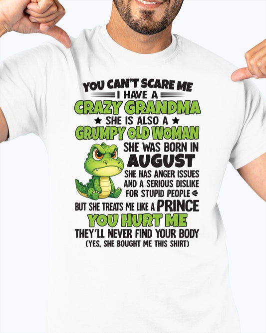AUGUST - YOU CAN'T SCARE ME - FOR GRANDSON - GIFT FROM GRANDMA - NGHL08 (SKU09-85-08)