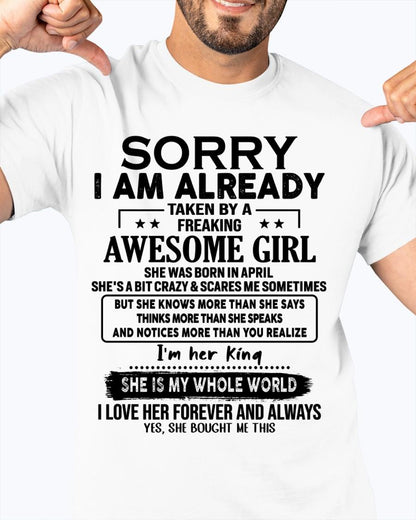 April - Awesome Girl born in April - Special gift for your boyfriend - From Wife NGHL04 (SKU.AT16)