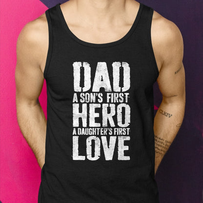 Dad A Sons First Hero A Daughters First Love Shirt Men Daddy T-Shirt - Gift From Dad Unisex T-Shirt/Hoodie - NGHL00 (SKUT-2310EMAILDS-07)