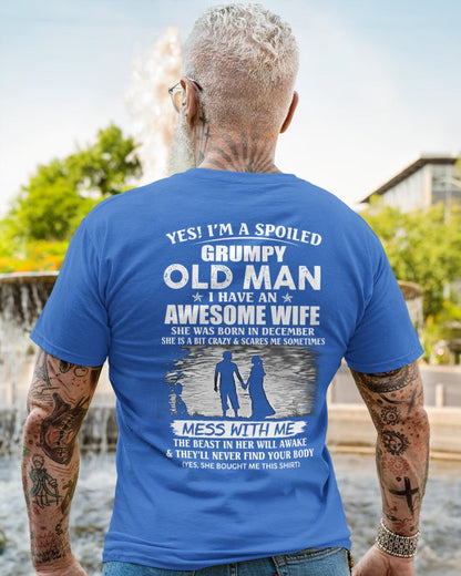 Awesome wife was born December - Gift for boyfriend, Gift for husband from wife - Perfect gift for your husband - NGHL12 (SKU10-79-12)