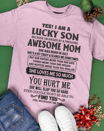 July - Yes! I'm A Lucky Son - Perfect gift for your son (SKU-LKW-07)