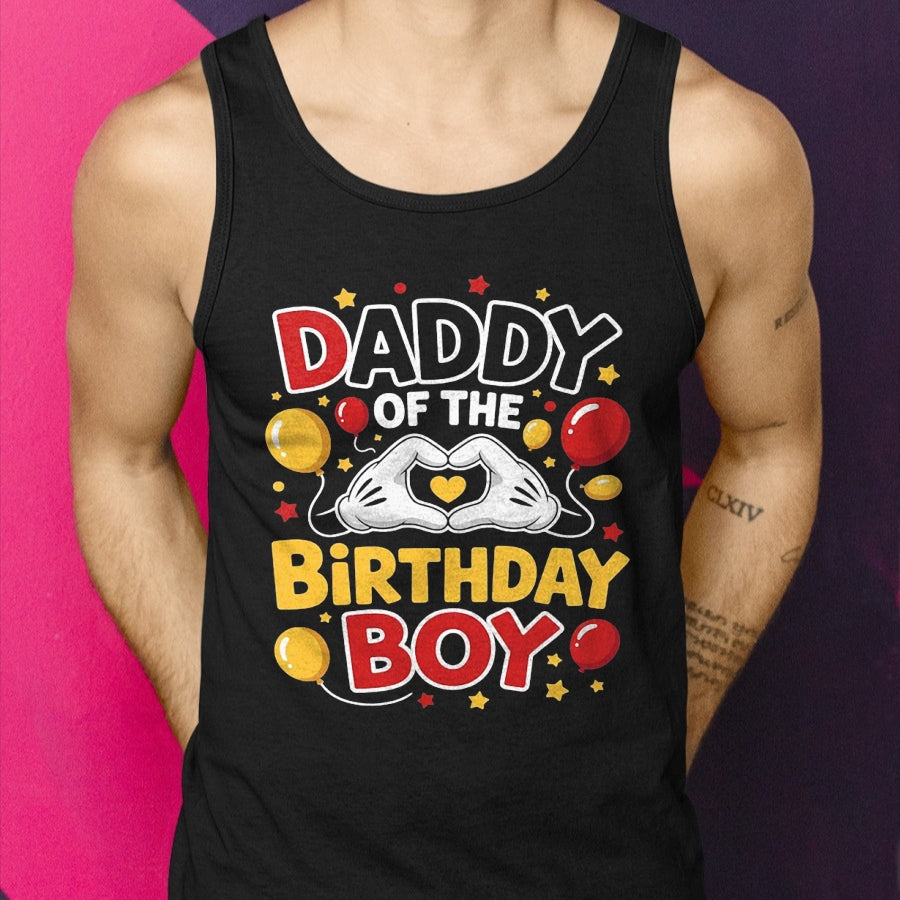 Daddy Of The Birthday Boy Shirt matching Dad Son Family Bday T-Shirt - Gift From Dad Unisex T-Shirt/Hoodie - NGHL00 (SKUT-2310EMAILDS-16)