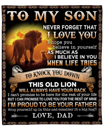 To my Son Love, dad - Blanket