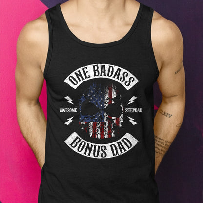 One Badass Bonus Stepdad Birthday Step Dad Fathers Day Gift T-Shirt - Gift From Dad Unisex T-Shirt/Hoodie - NGHL00 (SKUT-2310EMAILDS-41)