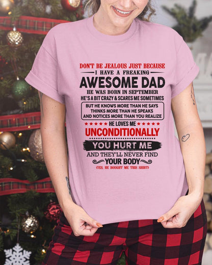 September - Awesome Dad - Perfect gift for your daughter, son (SKU05-93-09)