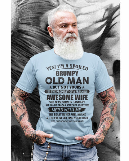 Awesome wife January - Perfect gift for your husband from wife - NGHL01 (SKU96-68-01)