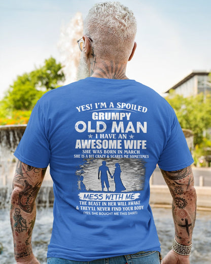 Awesome wife was born March - Gift for boyfriend, Gift for husband from wife - Perfect gift for your husband - NGHL03 (SKU10-79-03)