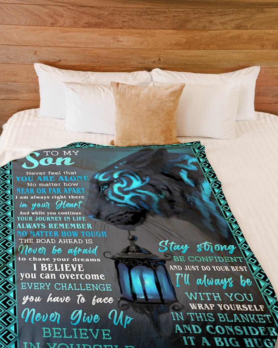 To my son - Gift for son Fleece Blanket From Mom